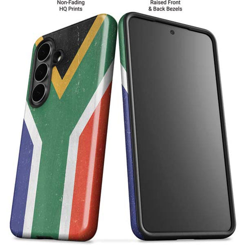 South Africa Flag Distressed Galaxy S26 Impact Case