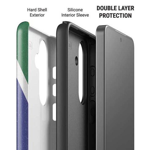 South Africa Flag Distressed Galaxy S26 Plus Impact Case