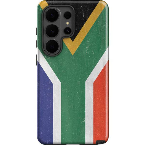 South Africa Flag Distressed Galaxy S26 Ultra Impact Case