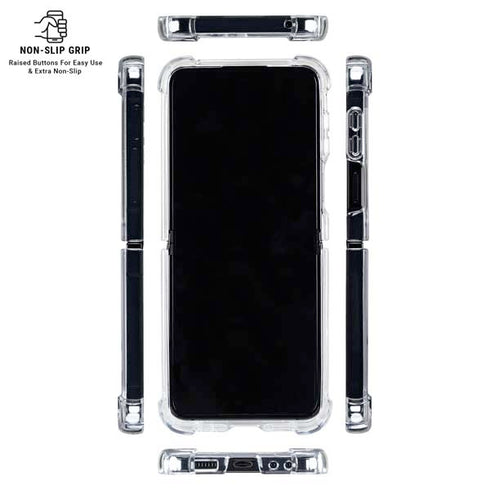 South Africa Flag Distressed Galaxy Z Flip6 Clear Case