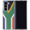 South Africa Flag Distressed Galaxy Z Fold5 5G Clear Case