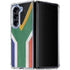 South Africa Flag Distressed Galaxy Z Fold5 5G Clear Case
