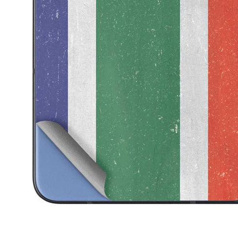 South Africa Flag Distressed Galaxy Z Fold5 5G Skin