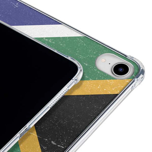 South Africa Flag Distressed iPad 11th Gen (2025) Clear Case