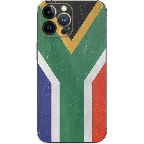 South Africa Flag Distressed iPhone 15 Pro Max Skin