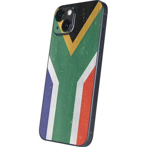 South Africa Flag Distressed iPhone 15 Skin