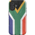 South Africa Flag Distressed iPhone 16 Plus Impact Case
