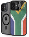 South Africa Flag Distressed iPhone 16 Plus Kickstand Case