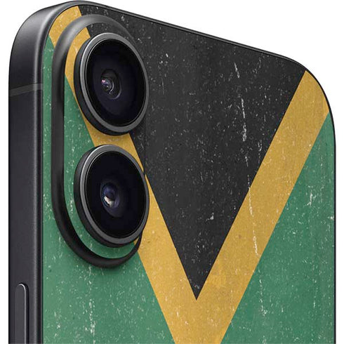 South Africa Flag Distressed iPhone 16 Plus Skin