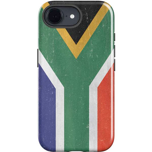 South Africa Flag Distressed iPhone 16e Impact Case