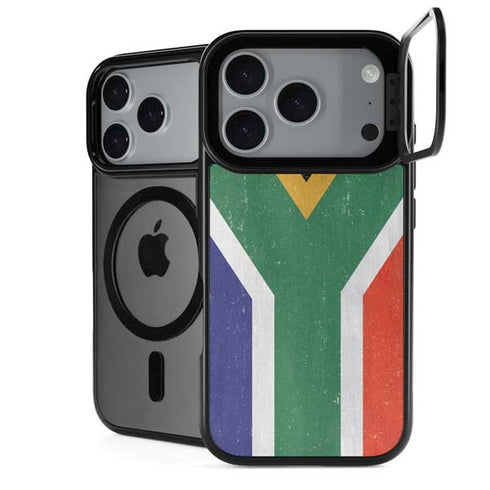 South Africa Flag Distressed iPhone 18 Pro Kickstand Case