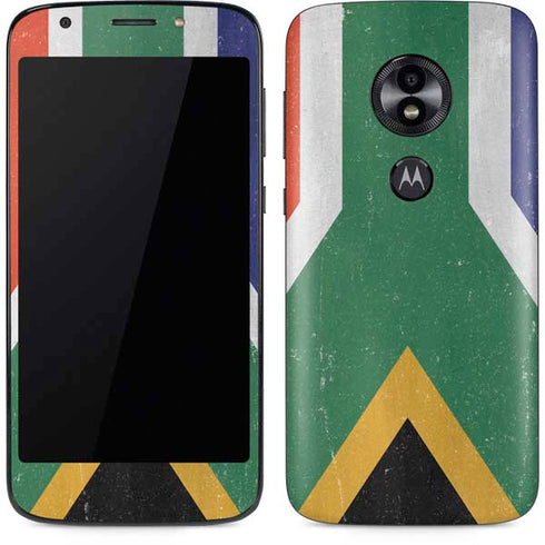 South Africa Flag Distressed Moto E5 Play Skin
