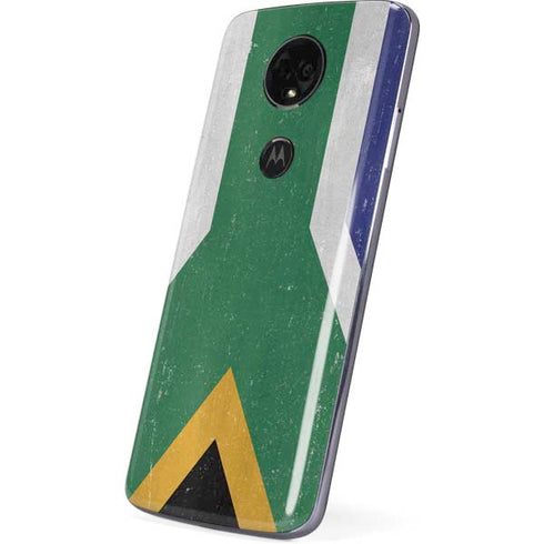 South Africa Flag Distressed Moto E5 Plus Skin
