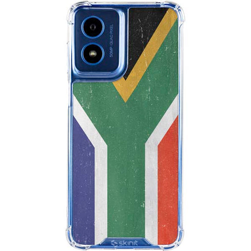 South Africa Flag Distressed Moto G 5G (2024) Clear Case