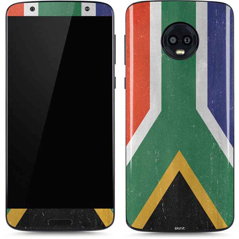 South Africa Flag Distressed Moto G6 Skin