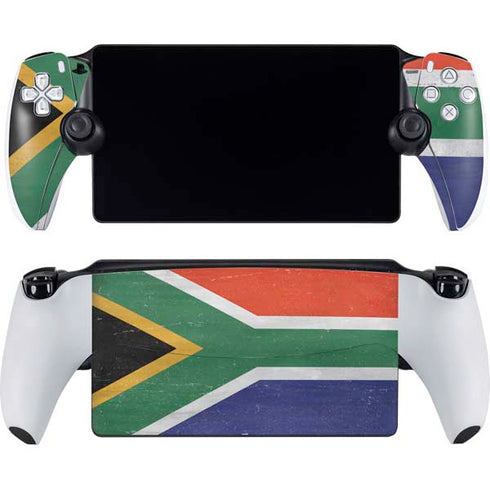 South Africa Flag Distressed PlayStation Portal Remote Player Skin