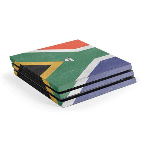 South Africa Flag Distressed PlayStation PS4 Skins