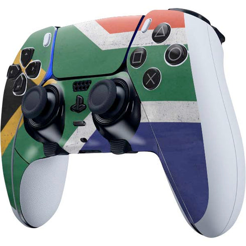 South Africa Flag Distressed PS5 DualSense Edge Pro Controller Skin
