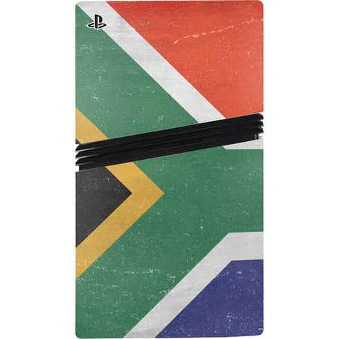 South Africa Flag Distressed PS5 Pro Bundle Skin