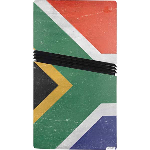 South Africa Flag Distressed PS5 Pro Console Skin