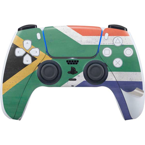 South Africa Flag Distressed PS5 Pro Disk Bundle Skin