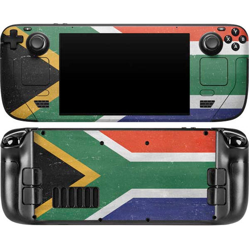 South Africa Flag Distressed Steam Deck Handheld Gaming Computer OLED Skin