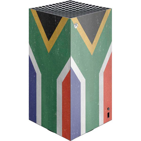 South Africa Flag Distressed XBox Series X Digital Edition Console Skin