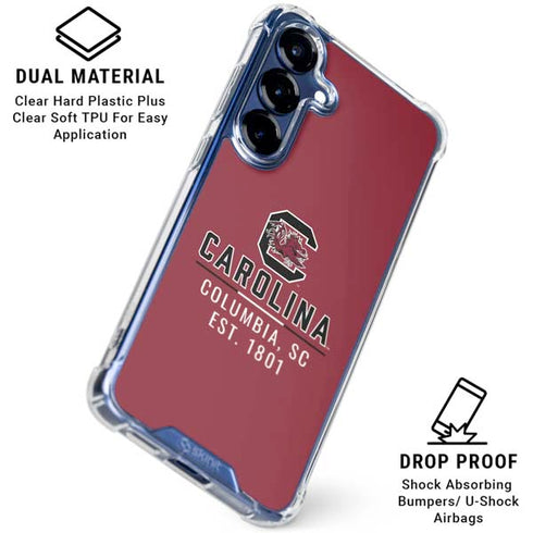 University of South Carolina Columbia SC, EST. 1801 Galaxy S25 Clear Case