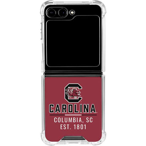 University of South Carolina Columbia SC, EST. 1801 Galaxy Z Flip6 Clear Case