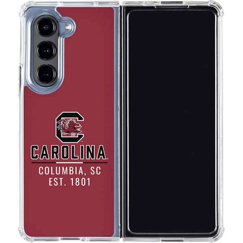 University of South Carolina Columbia SC, EST. 1801 Galaxy Z Fold5 5G Clear Case