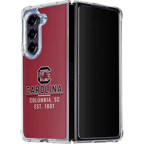 University of South Carolina Columbia SC, EST. 1801 Galaxy Z Fold5 5G Clear Case