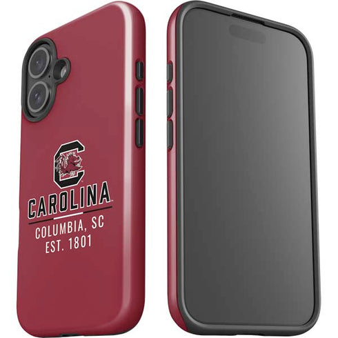 University of South Carolina Columbia SC, EST. 1801 iPhone 16 Plus Impact Case