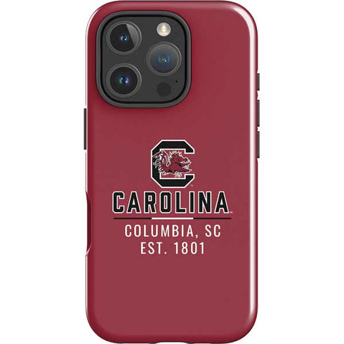 University of South Carolina Columbia SC, EST. 1801 iPhone 16 Pro Impact Case