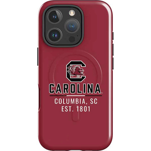 University of South Carolina Columbia SC, EST. 1801 iPhone 16 Pro Max Magsafe Impact Case