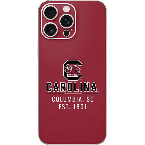 University of South Carolina Columbia SC, EST. 1801 iPhone 16 Pro Max Skin