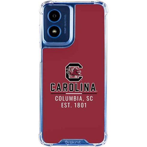 University of South Carolina Columbia SC, EST. 1801 Moto G Play 4G (2024) Clear Case