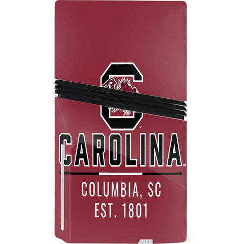 University of South Carolina Columbia SC, EST. 1801 PS5 Pro Disk Bundle Skin