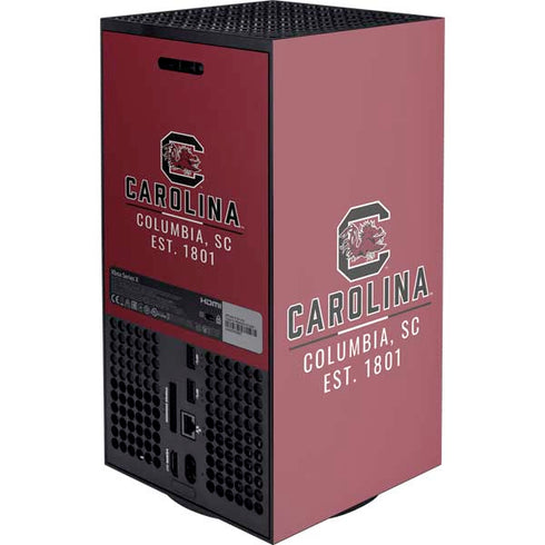 University of South Carolina Columbia SC, EST. 1801 XBox Series X Digital Edition Console Skin