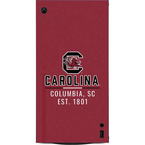 University of South Carolina Columbia SC, EST. 1801 XBox Series X Digital Edition Console Skin