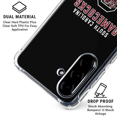 University of South Carolina Gamecocks Black Galaxy A36 5G Clear Case