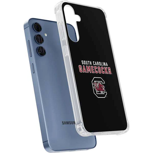 University of South Carolina Gamecocks Black Galaxy A55 5G Clear Case