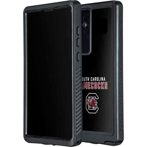 University of South Carolina Gamecocks Black Galaxy S24 Ultra Waterproof Case