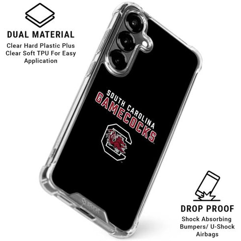 University of South Carolina Gamecocks Black Galaxy S26 Clear Case