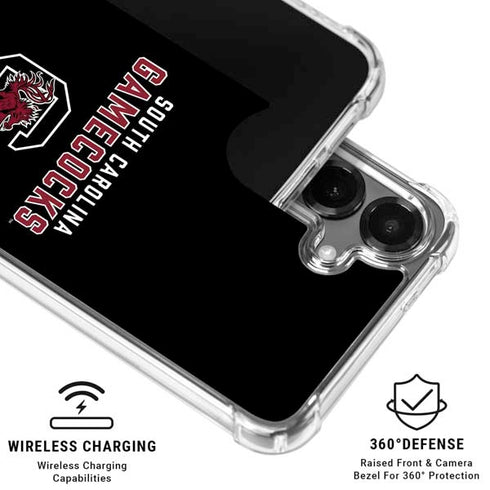 University of South Carolina Gamecocks Black Galaxy S26 Plus Clear Case