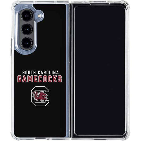 University of South Carolina Gamecocks Black Galaxy Z Fold5 5G Clear Case