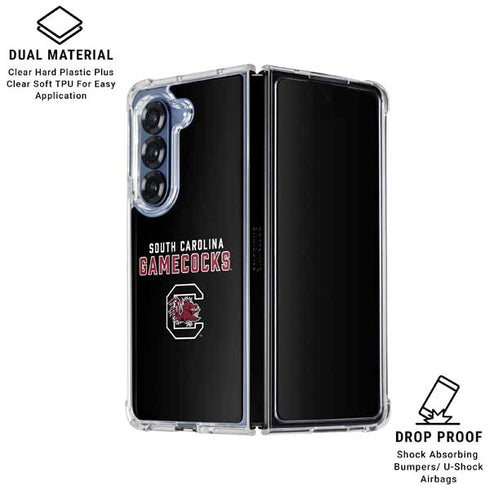 University of South Carolina Gamecocks Black Galaxy Z Fold6 Clear Case