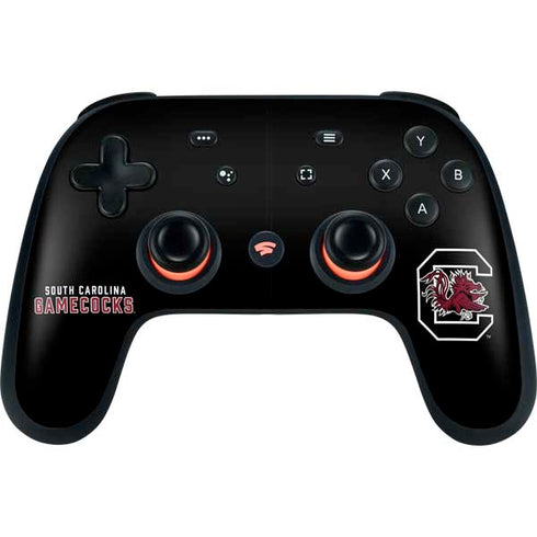 University of South Carolina Gamecocks Black Google Stadia Controller Skin