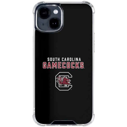 University of South Carolina Gamecocks Black iPhone 15 Clear Case