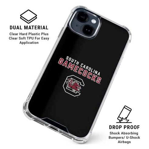 University of South Carolina Gamecocks Black iPhone 15 Clear Case