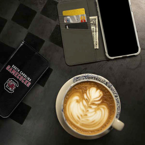 University of South Carolina Gamecocks Black iPhone 15 Pro Folio Case